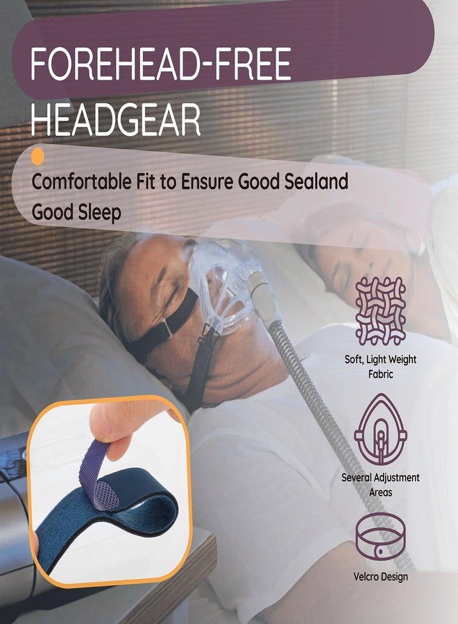 Ximoon Quattro FX CPAP Headgear Strap Compatible with Resmed Quattro FX Full Face CPAP Mask Adjustable C Pap Headband Replacement for Quattro FX - Medium/Standard - Image 3